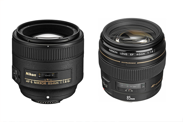 Canon and Nikon 85mm Fixed Lenses