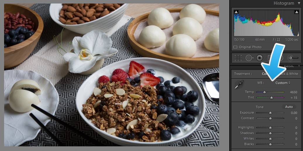 Granola Food Creatives Lightroom Color, color correct food photography