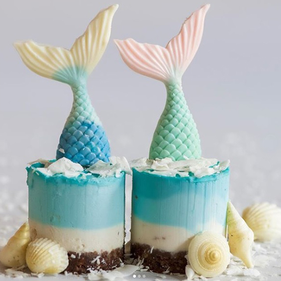 Mermaid Vegan Cheescake Styling