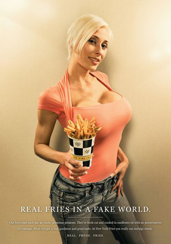 Real Fries, Fake Breasts Creative Food Project