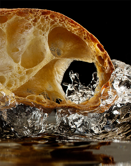 Bread Water Macro Food Photography