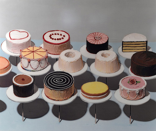 Wayne Thiebaud, Wayne Thiebaud postmodern food illustration, food fine arts icons, iconic food still life paintings, surrealist food painting, postmodern food illustrator, food fine arts inspiration, food creative inspiration, influential food artist, pop art food art pioneer Wayne Thiebaud, postmodern food art, cakes by wayne thiebaud