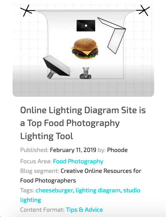 phoode food photography blog segments; professional food photography blog; international food photography community; food photographers creatives network website, creative online resources for food photographers