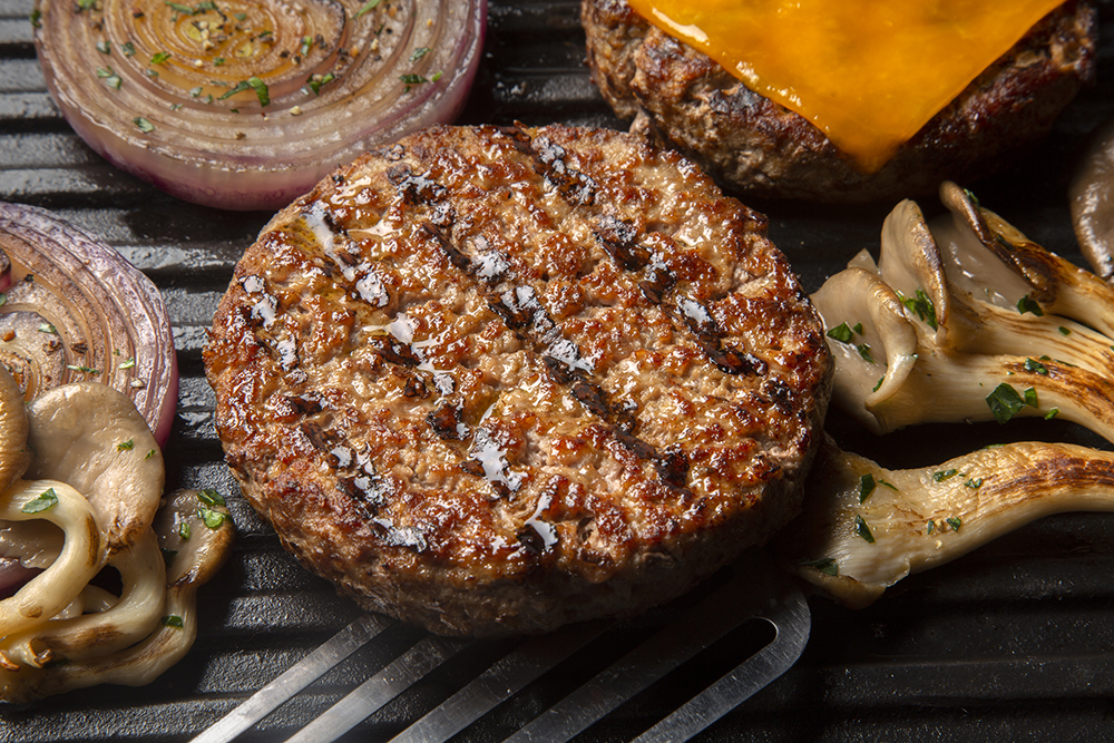 burger, burger food photography, burger creative direction, burger packaging design, commercial food photography shoot, commercial food photographer, burger mushroom patty