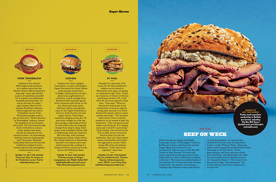 Phoode, Scott Suchman, American Way, Wonderful Machine, Food Magazine, editoral food photography, food travel guide, food photographer, sandwiches,